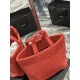 Replicas YSL Saint Laurent Rive Gauche bolso tote bordado rojo Baratos