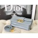 Replicas Christian Dior 30 Montaigne Bolsos Latte Box Piel de becerro azul claro Baratos Imitacion