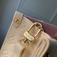 Replicas Bolso tote Louis Vuitton LV x YK OnTheGo PM M21732 Flor blanca Baratos Imitacion