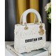 Replicas Bolso Christian Dior Lady D-Lite Mediano Bordado Con Motivo D-Lace Natural Blanco Baratos Imitacion