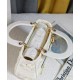 Replicas Bolso Christian Dior Lady D-Lite Mediano Bordado Con Motivo D-Lace Natural Blanco Baratos Imitacion