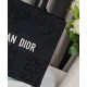 Replicas Christian Dior Bolso Dior Book Tote mediano bordado con macramé 3D Negro Baratos Imitacion