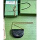 Replicas Gucci GG Marmont Matelasse Cadena Mini Bolsa 746431 Negro Baratos Imitacion