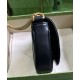 Replicas Gucci GG Marmont Matelasse Cadena Mini Bolsa 746431 Negro Baratos Imitacion