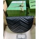 Replicas Gucci GG Marmont Matelasse Cadena Mini Bolsa 746431 Negro Baratos Imitacion