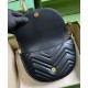 Replicas Gucci GG Marmont Matelasse Cadena Mini Bolsa 746431 Negro Baratos Imitacion