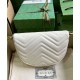 Replicas Gucci GG Marmont Matelasse Cadena Mini Bolso 746431 Crema Baratos Imitacion