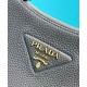 Replicas Prada Bolso de hombro en piel 1BC178 Gris Baratos Imitacion