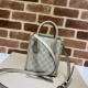 Replicas Mini bolso tote Gucci con G entrelazada 671623 Beige Imitacion España