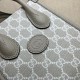 Replicas Mini bolso tote Gucci con G entrelazada 671623 Beige Imitacion España