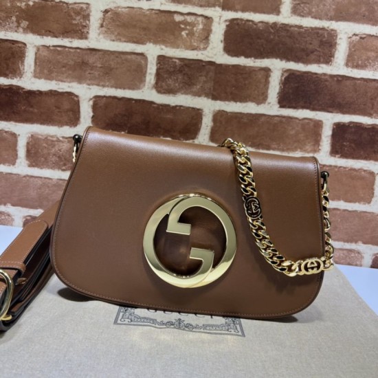 Replicas Gucci Blondie bolso de hombro 699268 Café Imitacion España