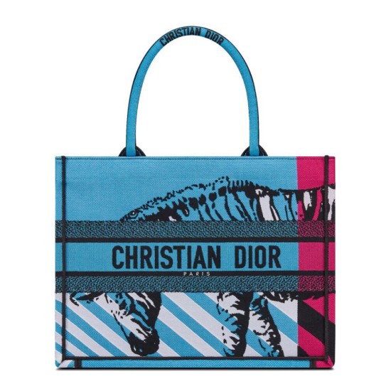 Replicas Christian Dior Dior Book Tote mediano azul Imitacion España