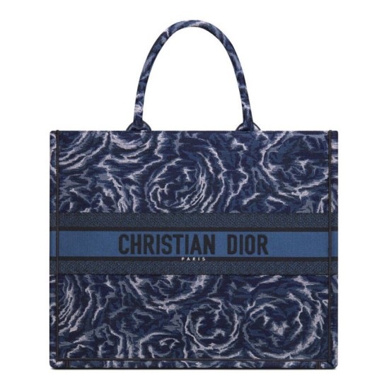 Replicas Christian Dior Bolso grande Dior Book Tote azul Imitacion España