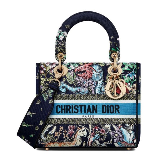 Replicas Christian Dior Bolso mediano Lady D-Lite negro Imitacion España