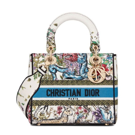 Replicas Bolso Christian Dior Medium Lady D-Lite Crema Imitacion España