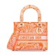 Replicas Bolso Christian Dior Lady d-Lite mediano naranja Imitacion España