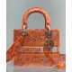 Replicas Bolso Christian Dior Lady d-Lite mediano naranja Imitacion España