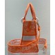 Replicas Bolso Christian Dior Lady d-Lite mediano naranja Imitacion España