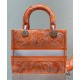 Replicas Bolso Christian Dior Lady d-Lite mediano naranja Imitacion España