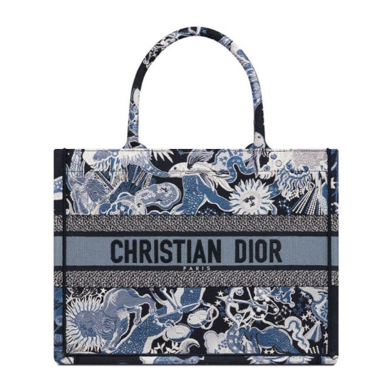 Replicas Christian Dior Bolso tote Dior mediano azul oscuro Imitacion España