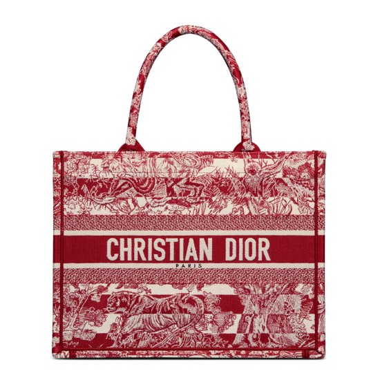 Replicas Bolso tote mediano Christian Dior rojo Imitacion España