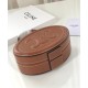 Replicas Celine Oval Minaudiere Cuir Triomphe en suave piel de becerro café Imitacion España