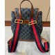 Replicas Mochila Gucci Con G Entrelazada 674147 Azul Oscuro Imitacion España