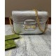 Replicas Gucci Horsebit 1955 Lizard Mini Bolso 675801 Plata Imitacion España