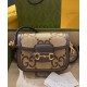 Replicas Gucci Horsebit 1955 jumbo GG Mini Bolso 658574 Marrón Imitacion España