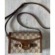 Replicas Gucci Horsebit 1955 Mini Bolso 699296 Marrón Imitacion España