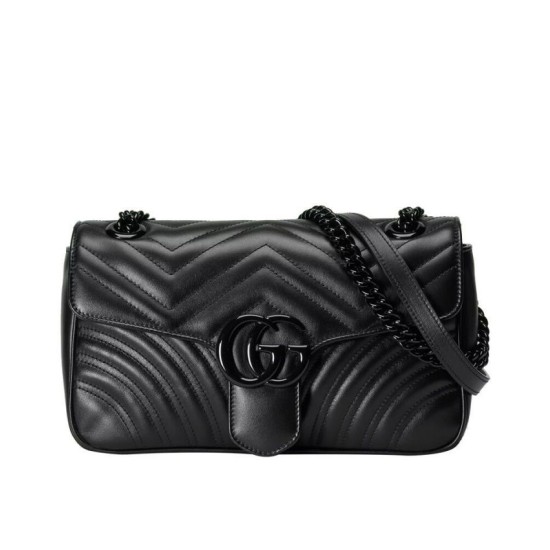 Replicas Gucci GG Marmont Bolso De Hombro Pequeño Negro Imitacion España