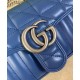 Replicas Gucci GG Marmont Matelasse Mini Bolso Azul Imitacion España