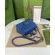 Replicas Gucci GG Marmont Mini bolso con asa superior azul Imitacion España