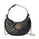 Replicas Minibolso Gucci GG Marmont en forma de media luna negro Imitacion España