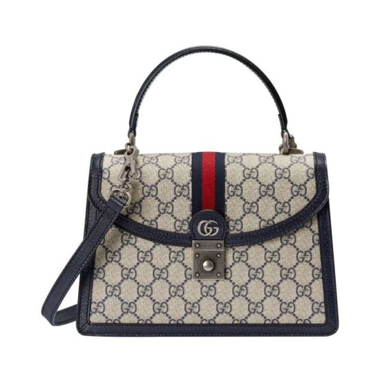 Replicas Gucci Ophidia GG Bolso pequeño 651055 Azul oscuro Imitacion España