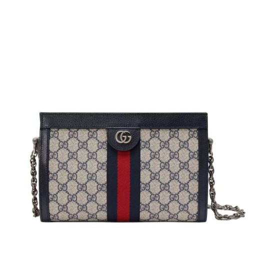 Replicas Gucci Ophidia GG Bolso de Hombro Pequeño 503877 Azul Oscuro Imitacion España