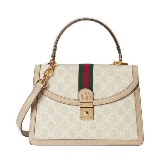 Replicas Bolso Gucci Ophidia Pequeño Con Asa Superior GG Crema Imitacion España