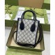 Replicas Mini bolso tote Gucci con G entrelazada 671623 azul oscuro Imitacion España