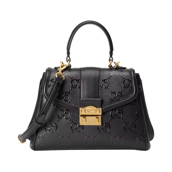 Replicas Gucci Bolso pequeño con asa superior GG 675791 Negro Imitacion España