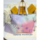 Replicas Bolso tote Louis Vuitton Neverfull Mm M46077 Rosa Imitacion España