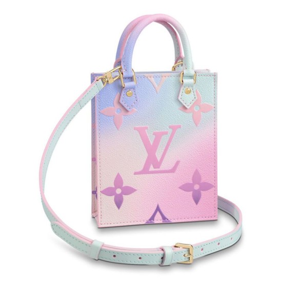 Replicas Bolso tote Louis Vuitton Petit Sac Plat M81341 Rosa Imitacion España