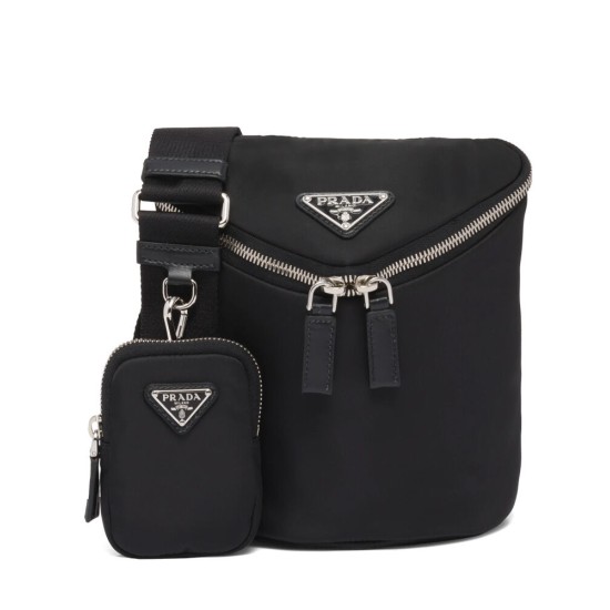 Replicas Bolso De Hombro Prada Re-Nylon Y Cuero 2VH147 Negro Imitacion España