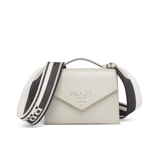 Replicas Prada Monochrome Saffiano Y Bolso De Cuero Crema Imitacion España