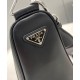 Replicas Prada Leather Triangle bandolera 1BH190 Negro Imitacion España