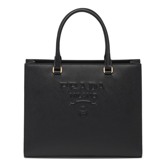 Replicas Bolso Prada Mediano De Piel Saffiano 1BA337 Negro Imitacion España