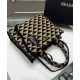 Replicas Prada Small Symbole Bolso de tela jacquard negro Imitacion España