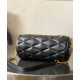 Replicas YSL Saint Laurent Sade Mini Tube Bag en piel de cordero acolchada negra Imitacion España