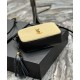 Replicas YSL Saint Laurent Lou Camera Bag en rafia y cuero albaricoque Imitacion España