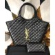 Replicas YSL Saint Laurent Icare Maxi Shopping Bag en piel de cordero acolchada negra Imitacion España