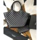 Replicas YSL Saint Laurent Icare Maxi Shopping Bag en piel de cordero acolchada negra Imitacion España